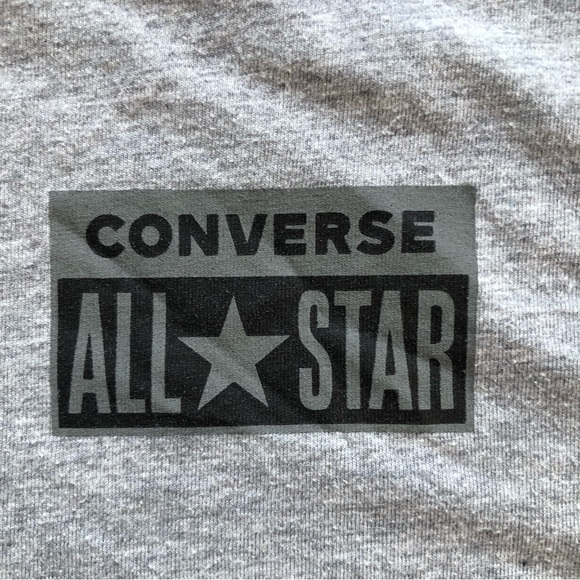 Converse Gray T-Shirt Logo Graphics Boys Size L Short Sleeves Casual-Fit Top - Picture 3 of 15